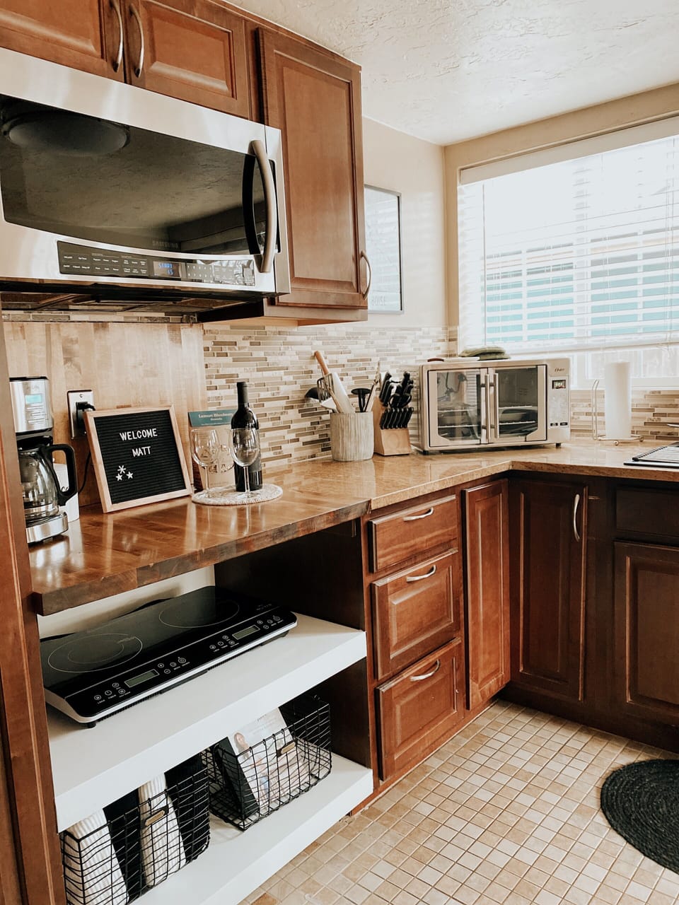 The Cottage features an Oster Digital French Door Countertop Oven!