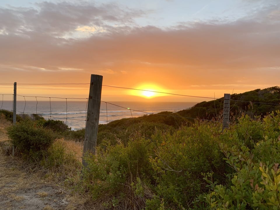sunset over Koonya Beach