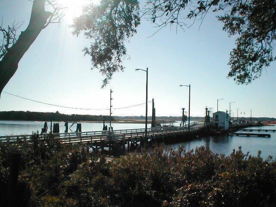 Historic Swing Bridge, replaced with modern span bridge to beach