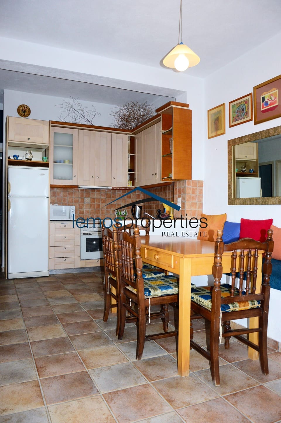 Apartment B dining and kitchen