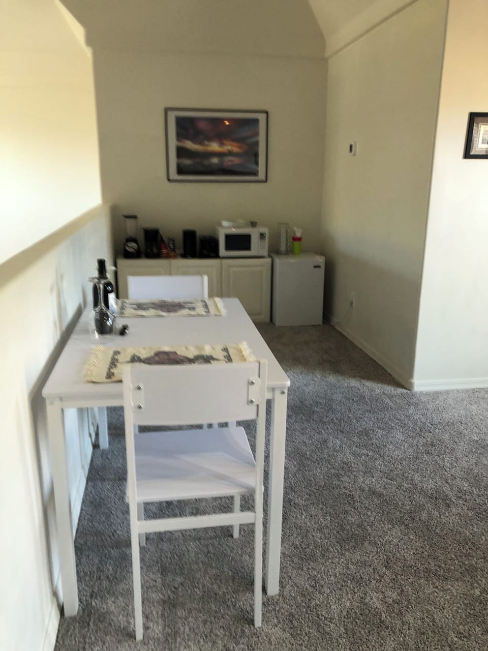 Upper level kitchenette in loft