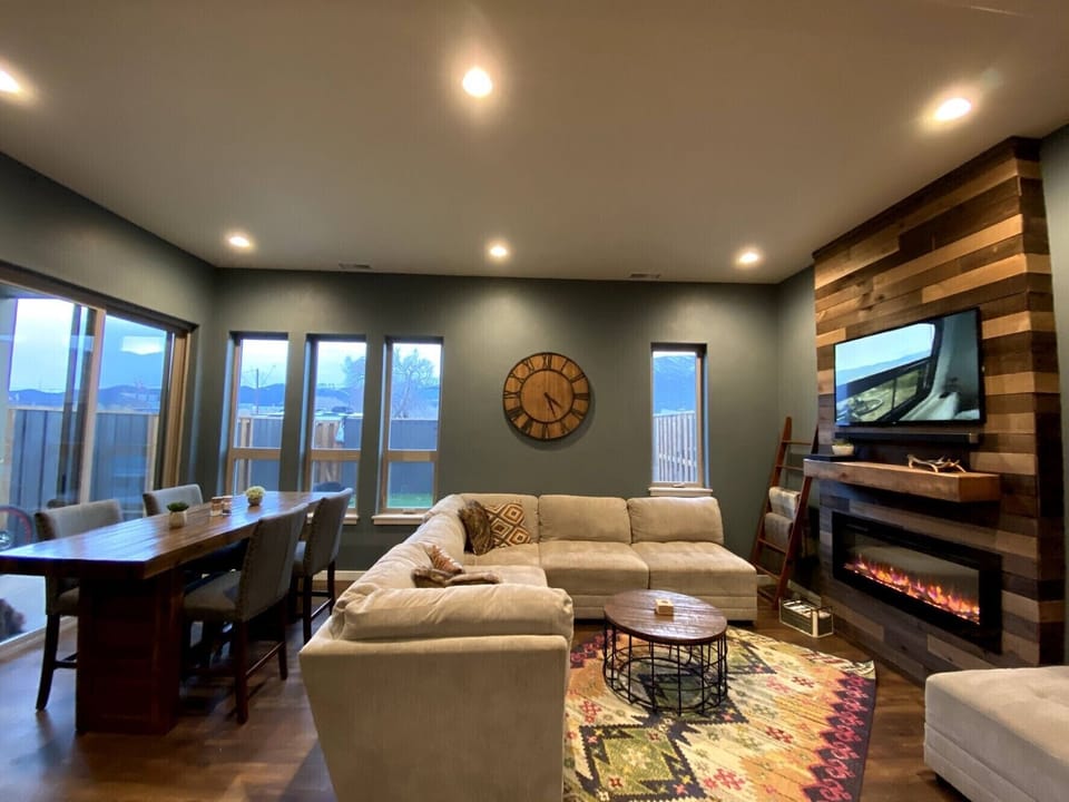 Huge sectional for everyone to cuddle up on and stream a movie or show!