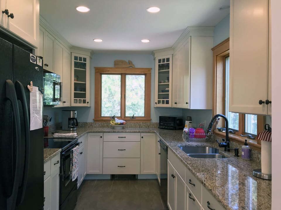 Kitchen off of dining room