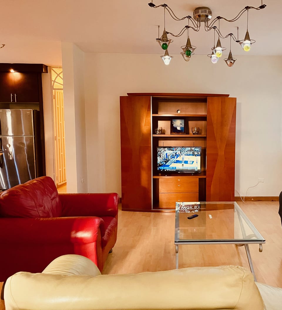 Second Smart TV in the living area with hundred of apps and streaming channels