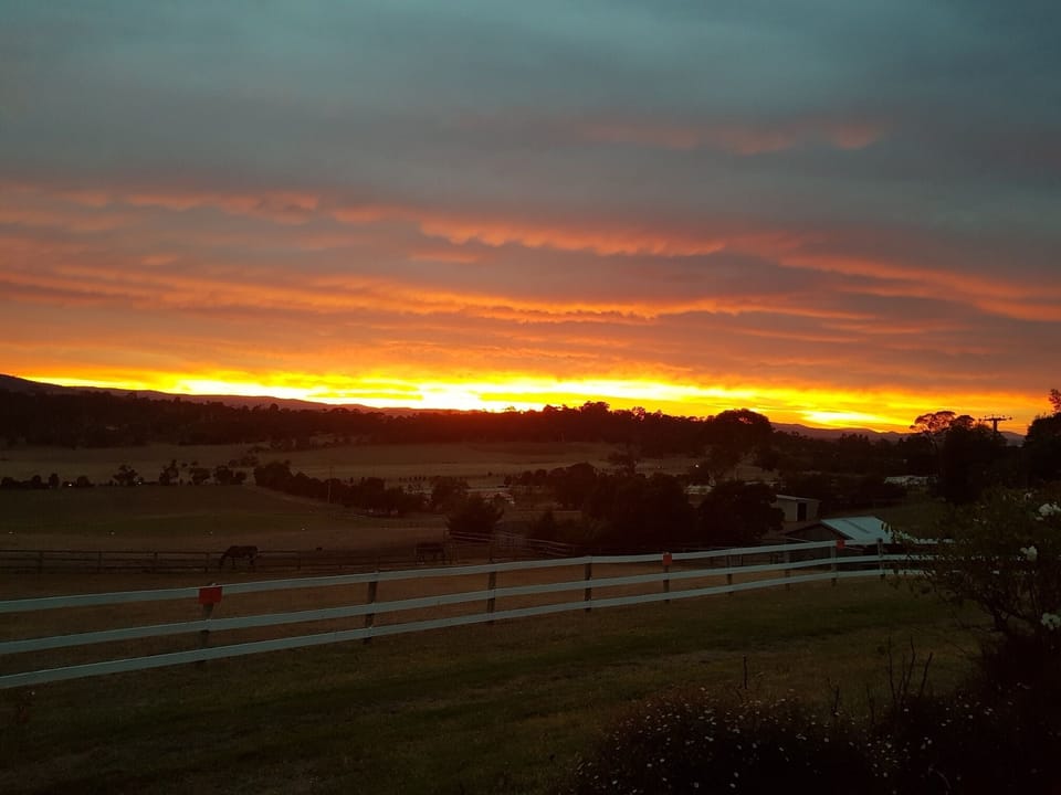 Sunrise from the cottage veranda