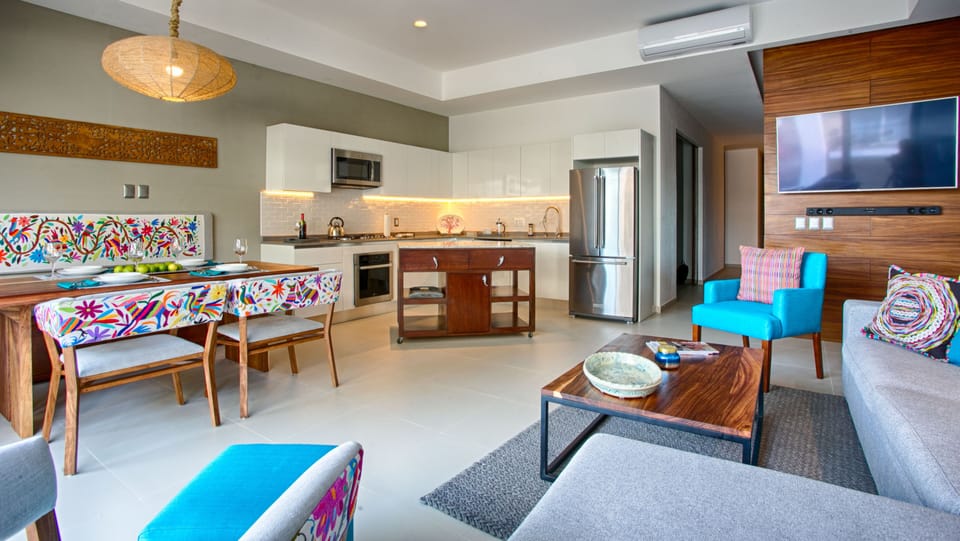 Spacious, open layout with colorful Mexican vibes