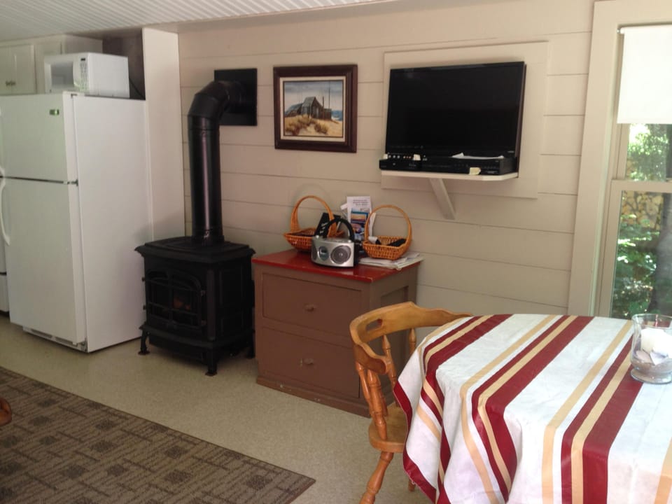 Propane stove and flat screen TV