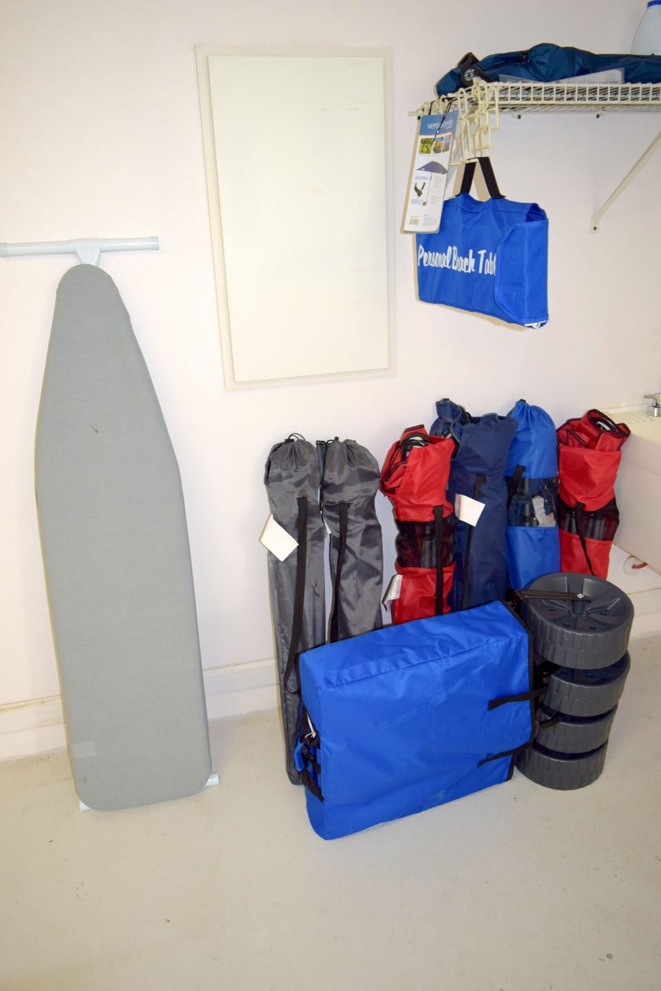 Beach chairs & iron board supplied for the beach goers. 