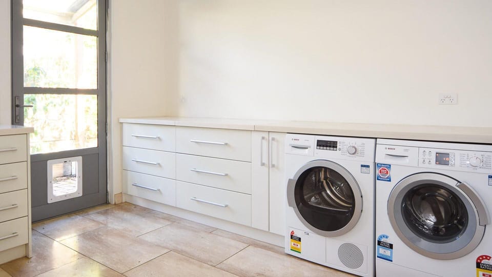 Large Laundry, Powder Room-Toilet