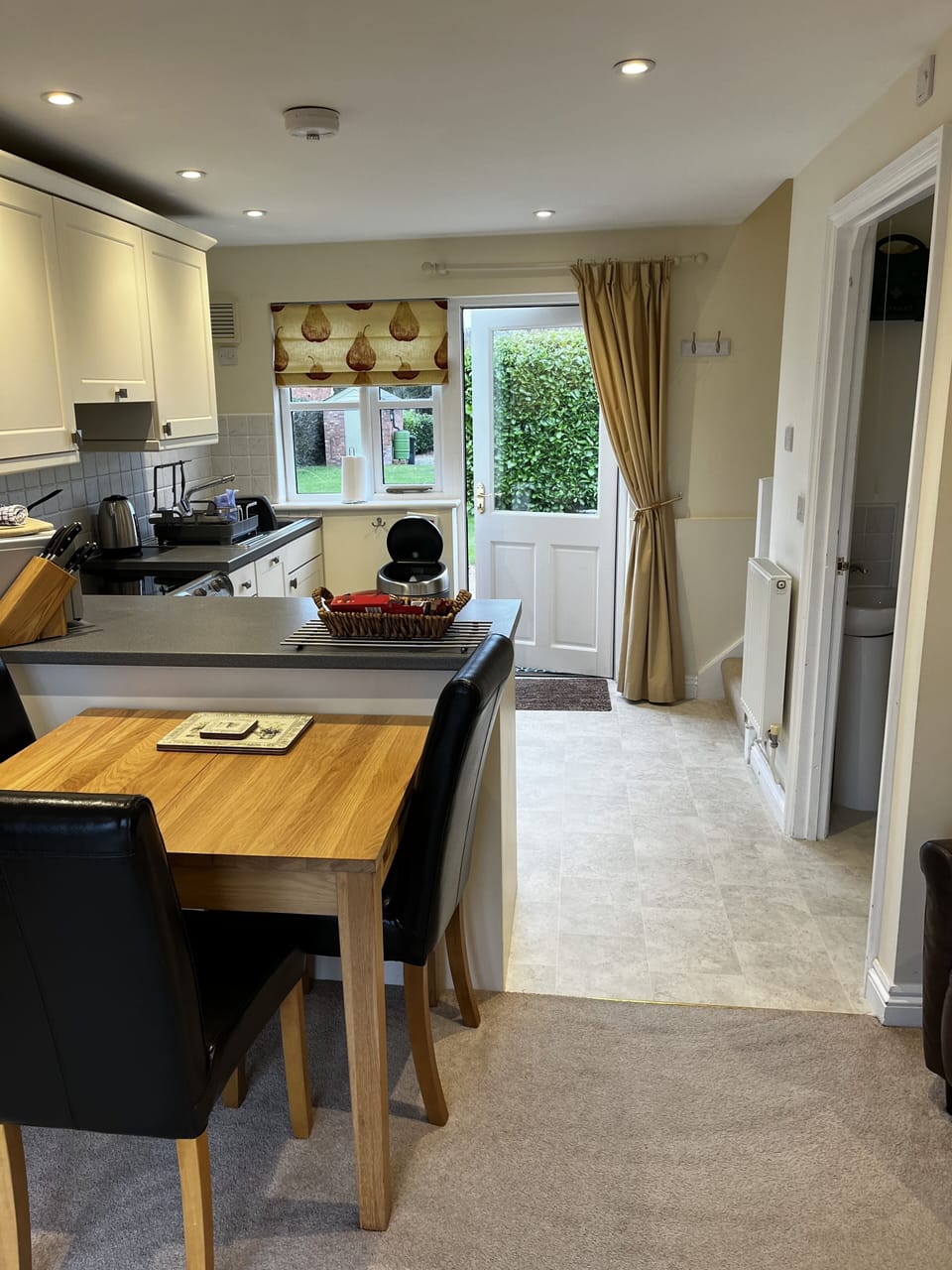 View of open plan kitchen/living area