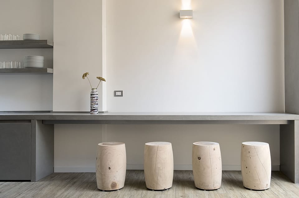 The interior dining table