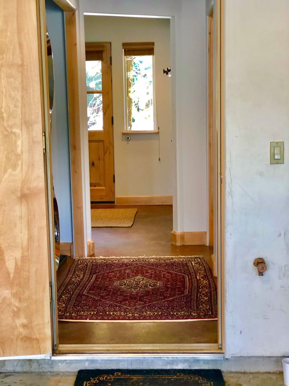 View from garage walking into house....