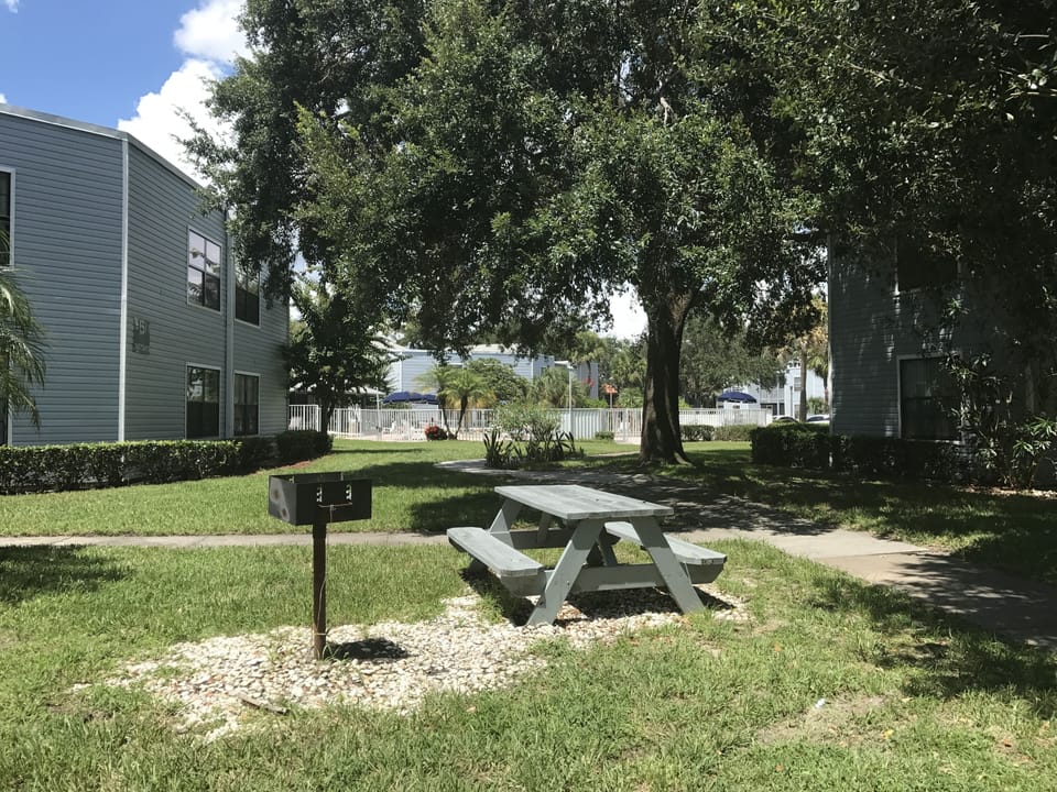 bbq pit just downstairs from your condo