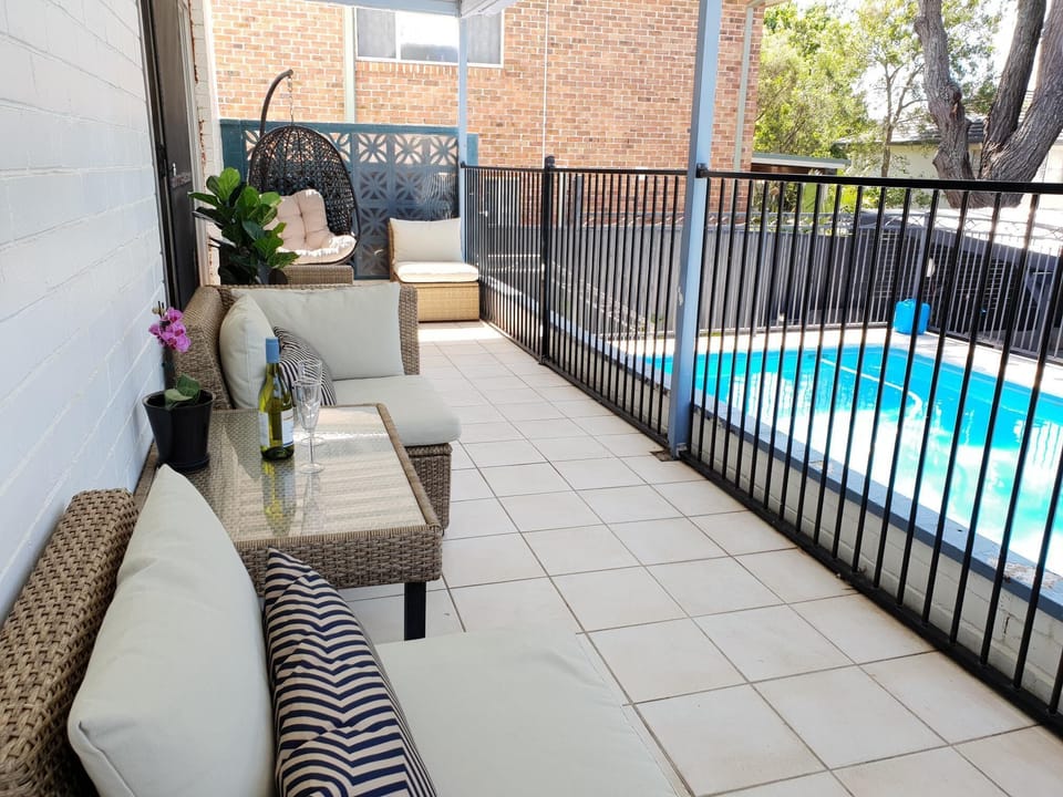 Veranda with outdoor seating 