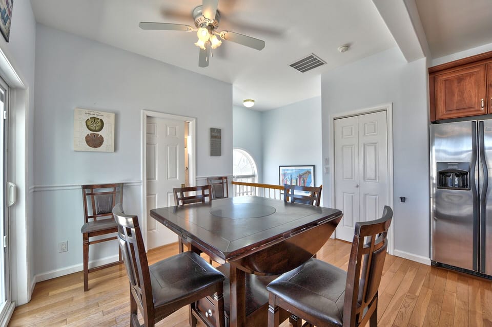 Dining area with slider to private balcony with ocean views!