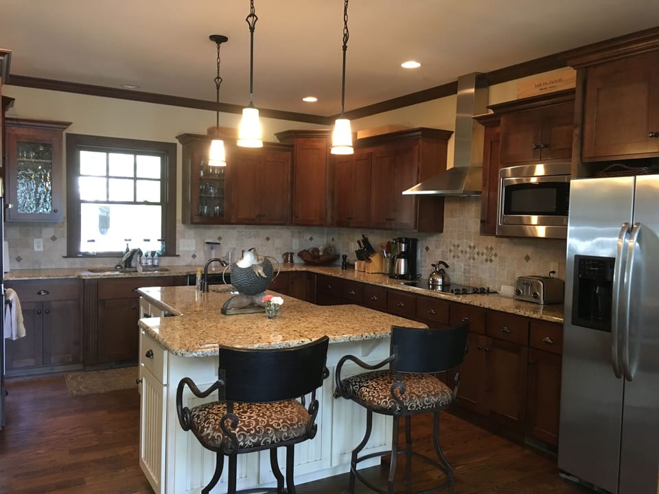 kitchen and bar with prep sink