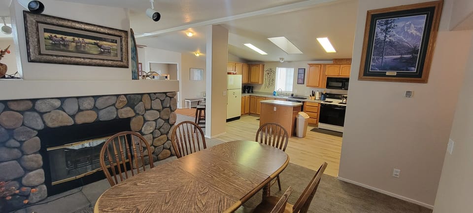 dining area and kitchen