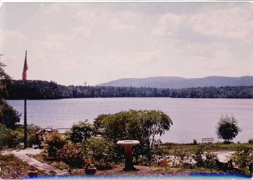 View From the Porch - Water and Mountains