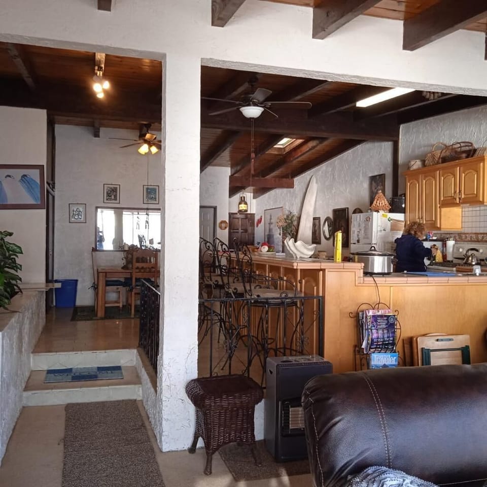 Kitchen bar.  Gourmet. Lodes it’s spice and breakfast   Help yourself!