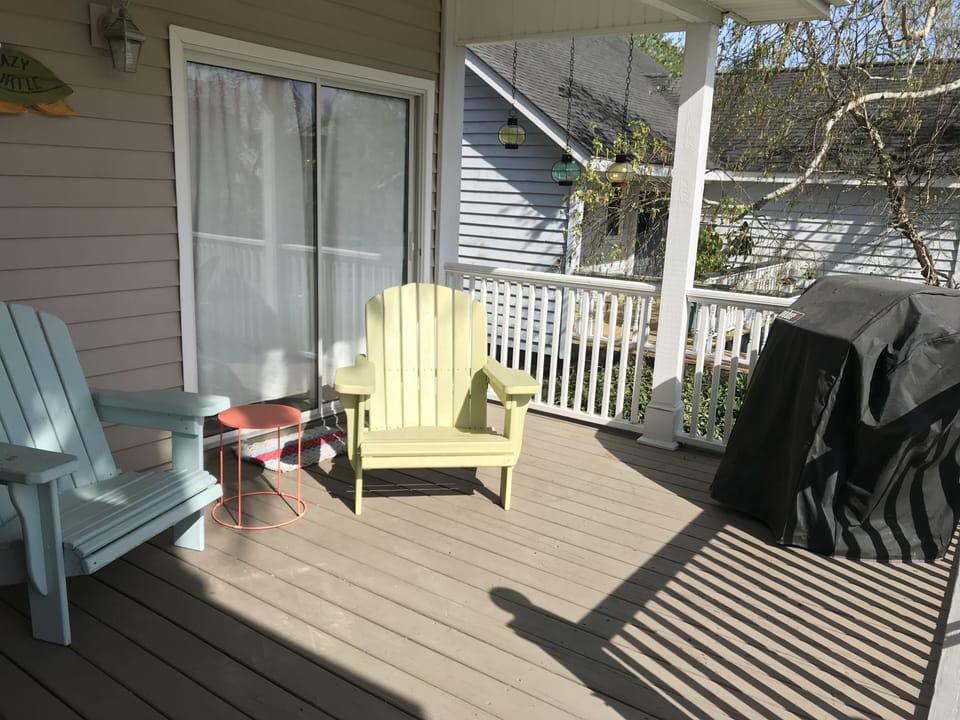 Seating Area and Grill on Front Porch
