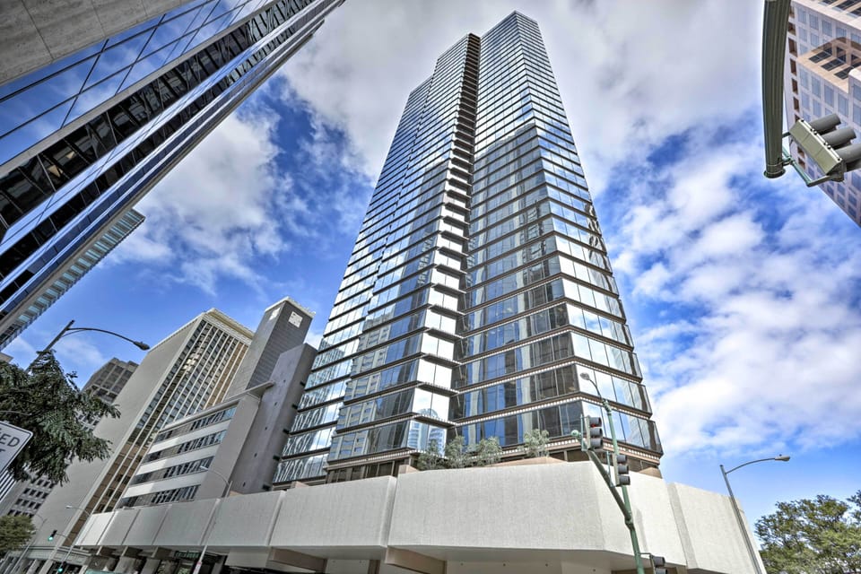 The vacation rental suite is located at the Executive Centre.