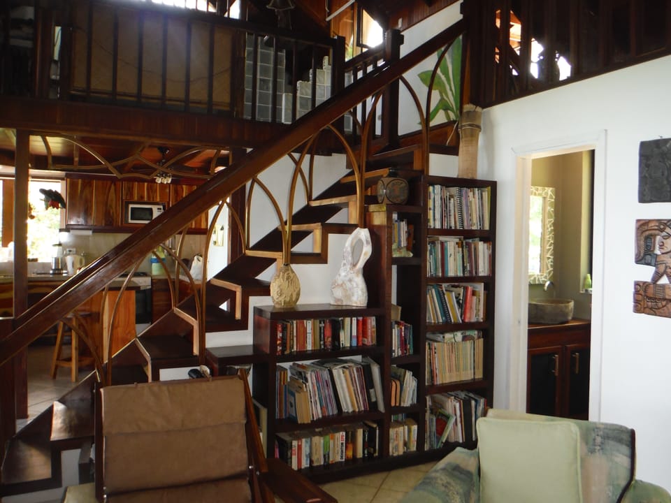 library and powder room entrance
