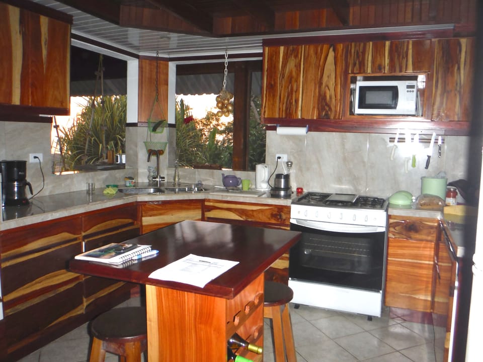 Renovated with exotic wood fully equipped kitchen