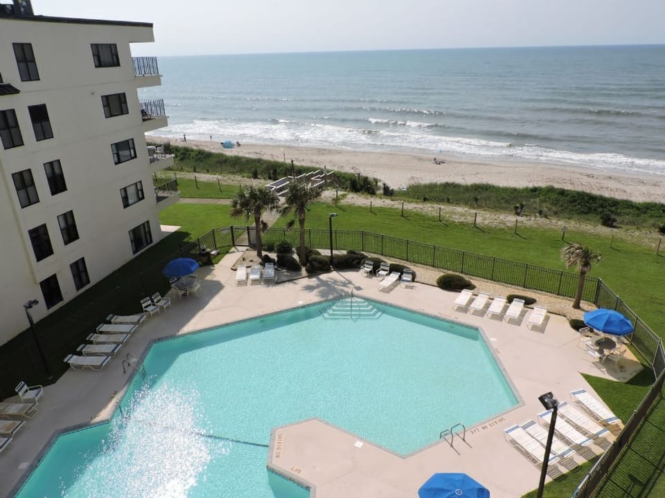 Pool & ocean view from balcony