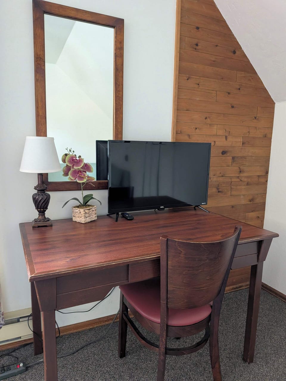 Desk and TV