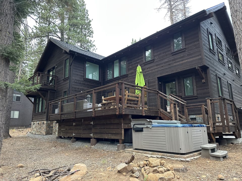 Rear view of luxury home