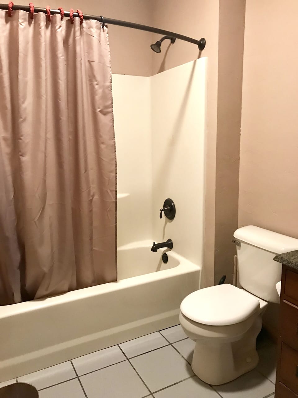 Bathroom toilet and shower 