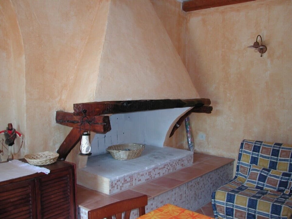 Ground floor: Living room with  fireplace