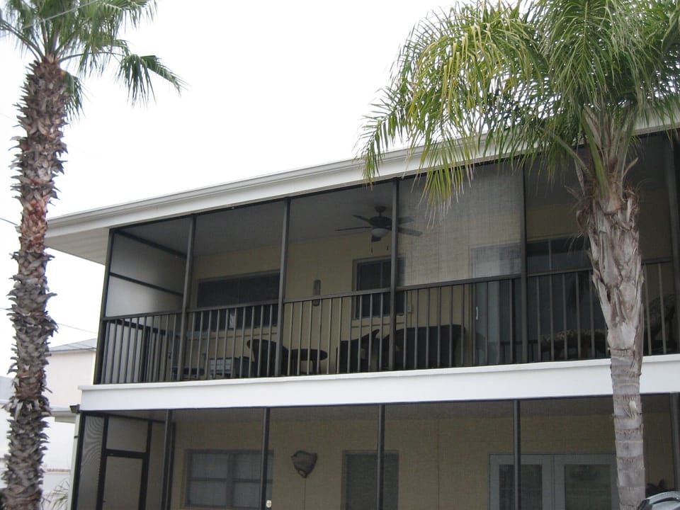 The second-floor balcony is the perfect place to relax.
