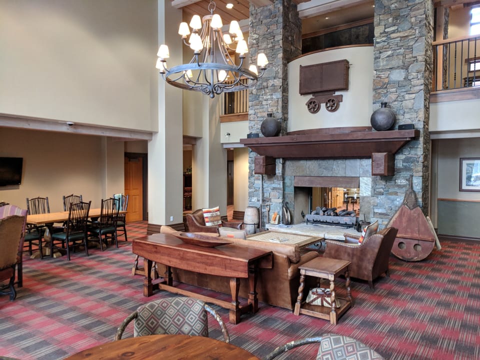 View of Fireplace in 2nd Lobby Downstairs