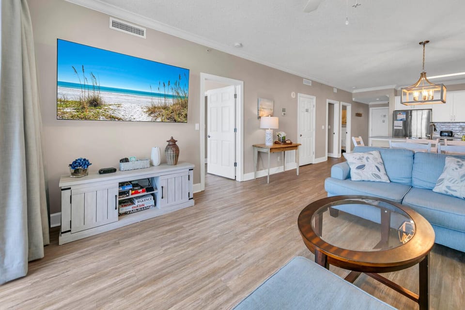 Relax and enjoy a movie on the flat screen TV