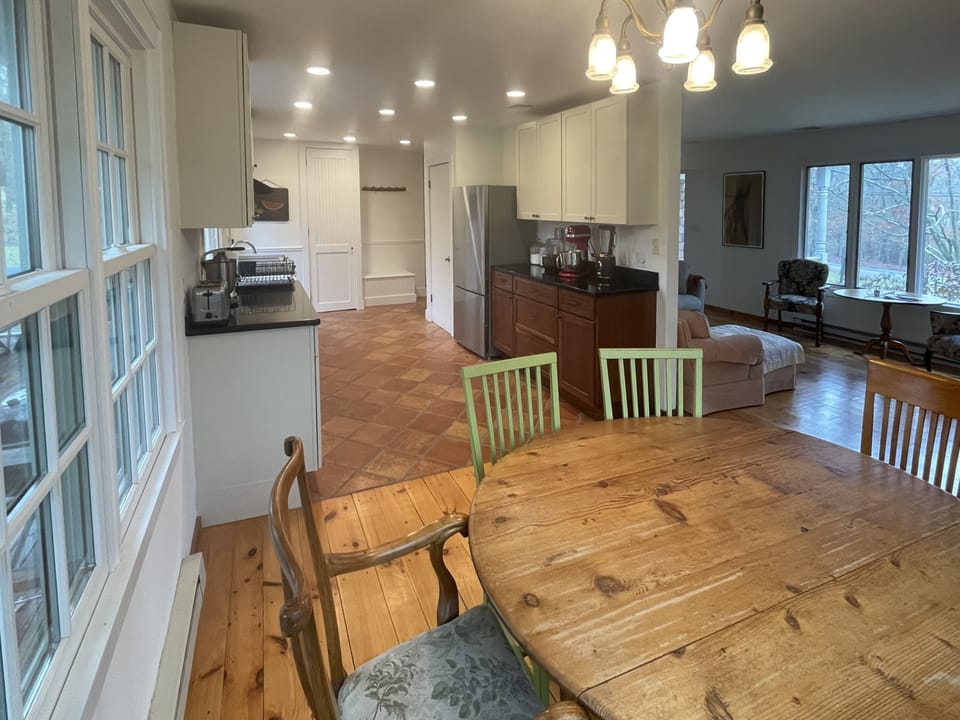 Dining room and kitchen