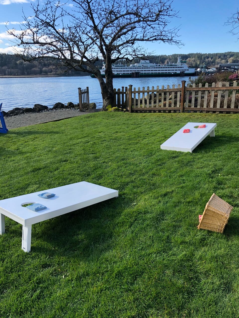 Outdoor games such as Corn-Hole, Badminton and Croquet are available
