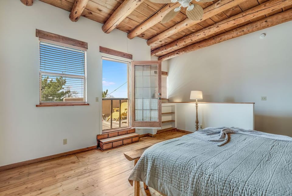 Enjoy Santa Fe's lovely evening breezes from your private deck