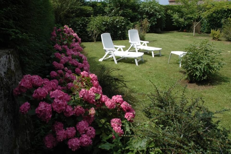 Sun loungers sheltered from view