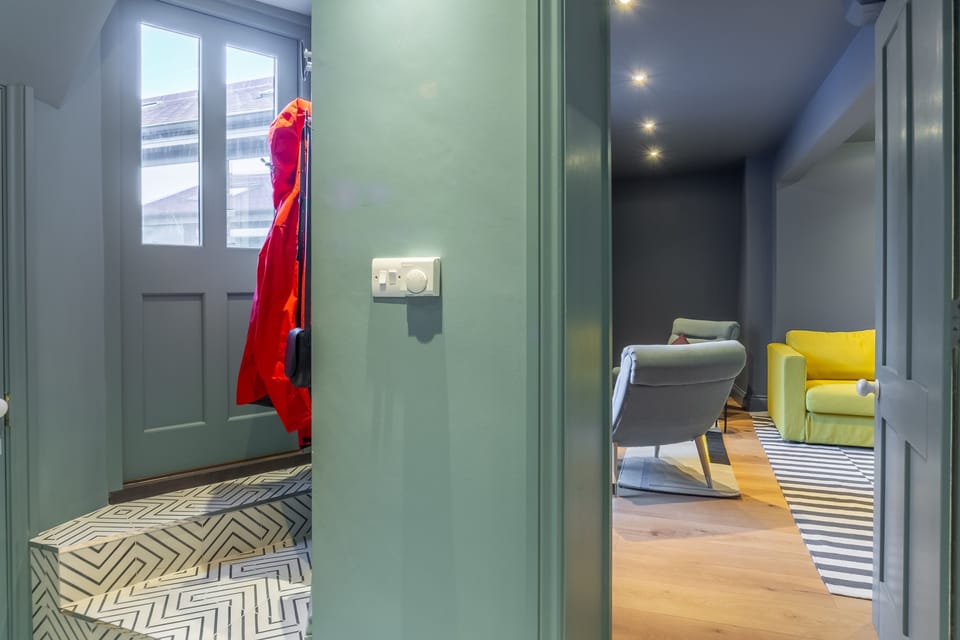 Ground floor: Back door and entrance to evening sitting room