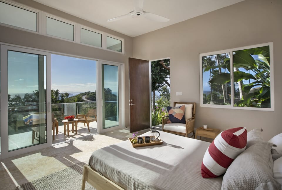 Guest suite 3 also has a private balcony with a Caribbean view