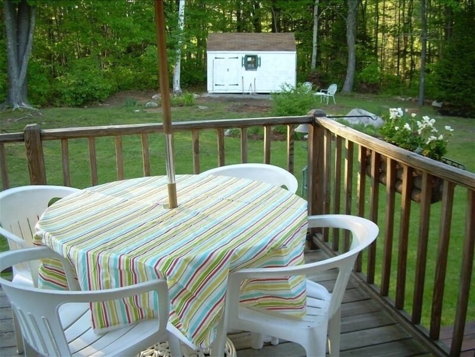 Back yard deck for cook-outs