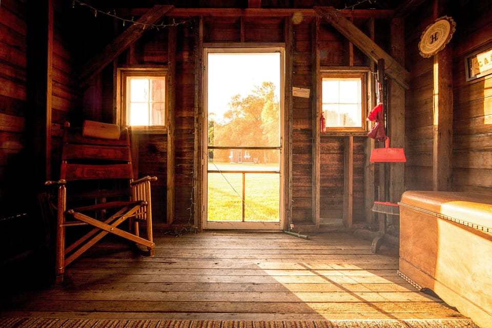 Interior of Bird's Nest cabin.  Can be rented with Longspur