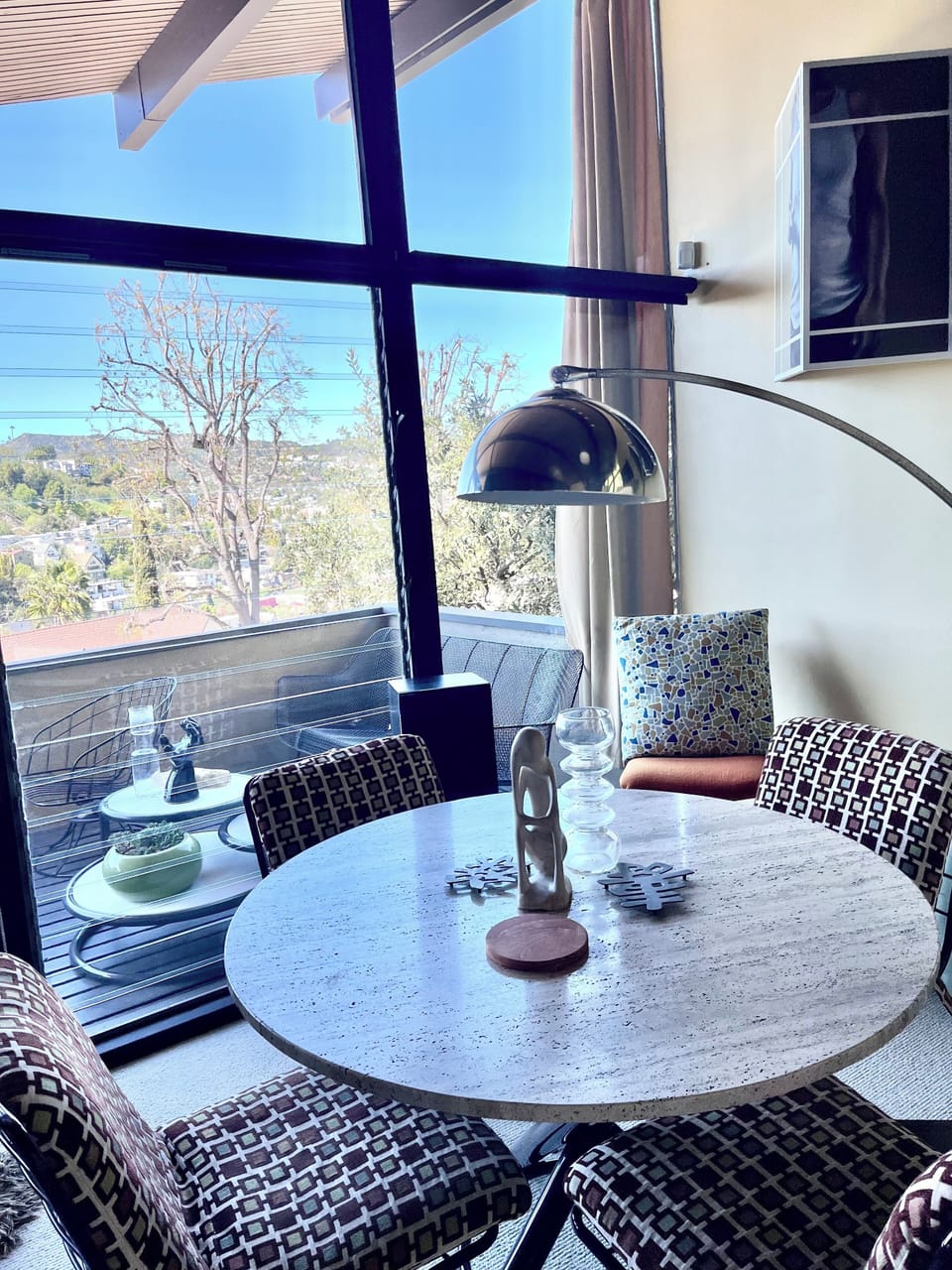 dining area with view