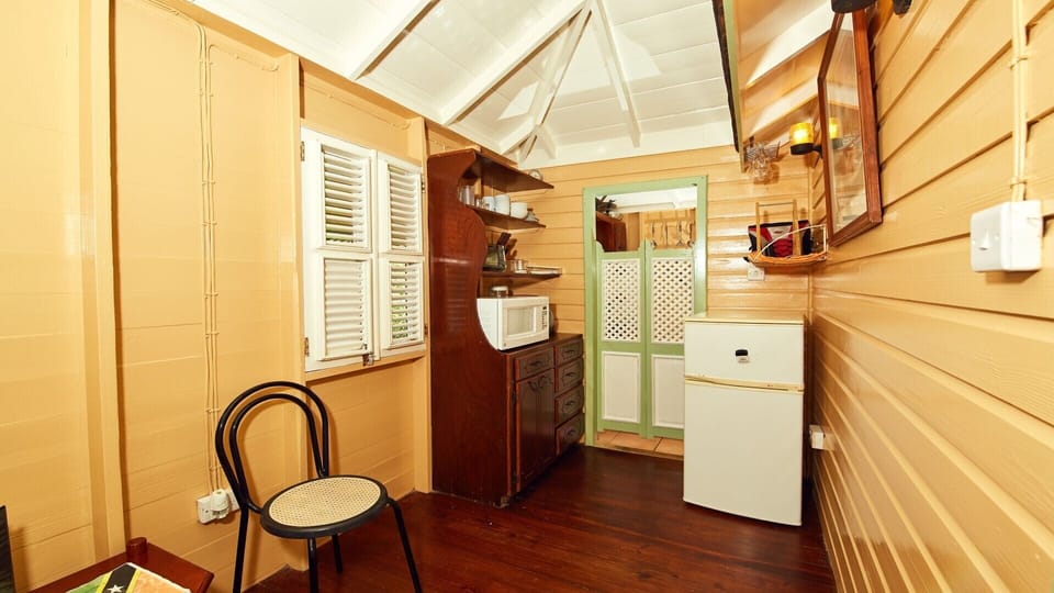 This quaint coffee bar adds a sweet area off of the kitchen