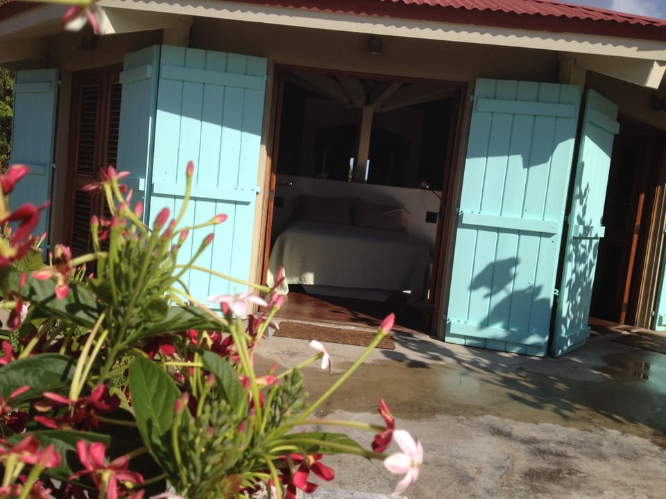 View from the gardens into the master bedroom