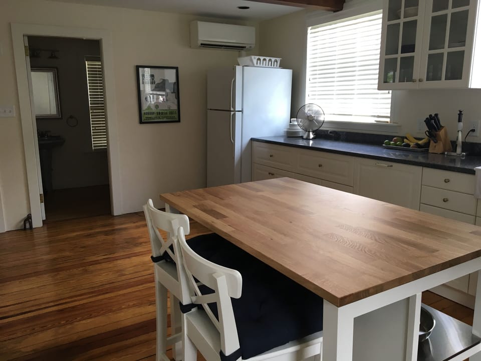 New kitchen, with 3/4 bath on one side + mini split AC