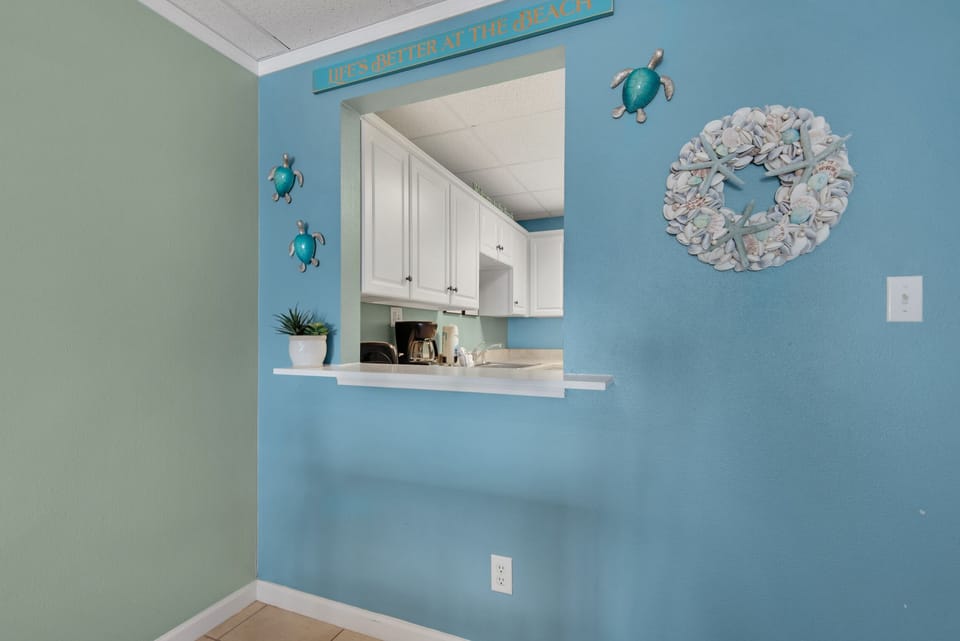 Window to the kitchen
