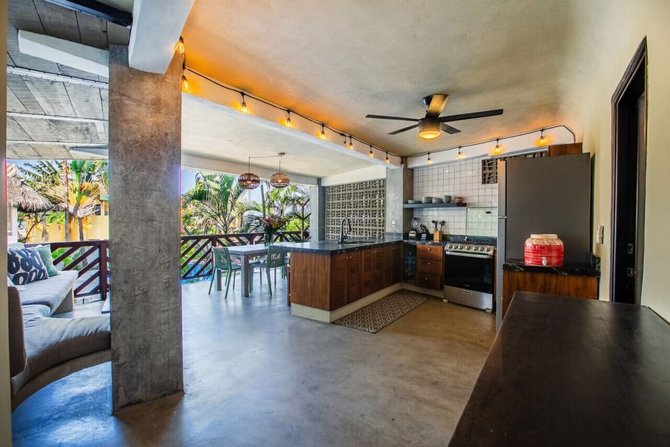 2nd floor open air kitchen/living room