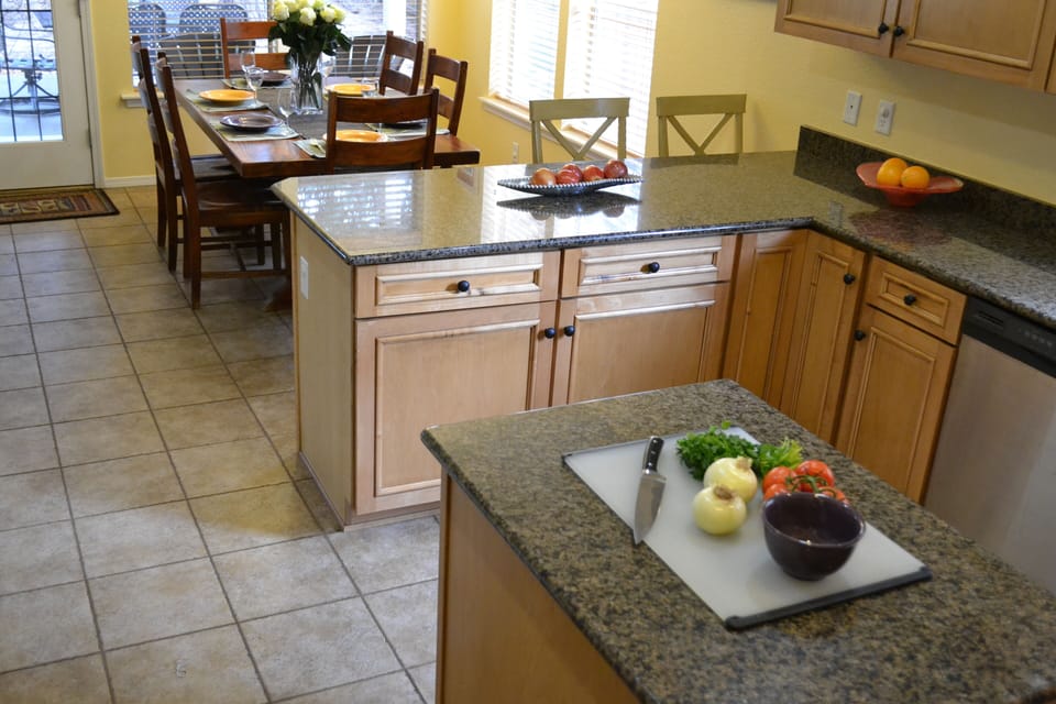 Guests can cook and visit at the same time with this open floor plan!